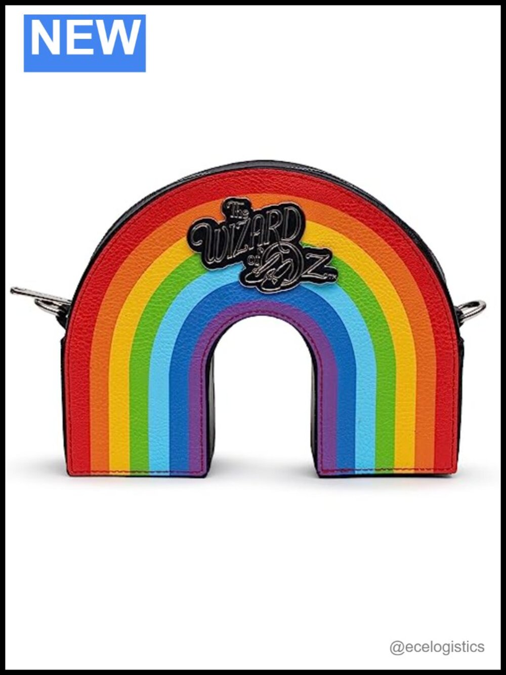 Wizard of Oz Rainbow Vegan Leather Crossbody Bag with Adjustable Strap